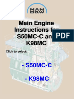 Main Engine Instructions For S50MC-C and K98MC