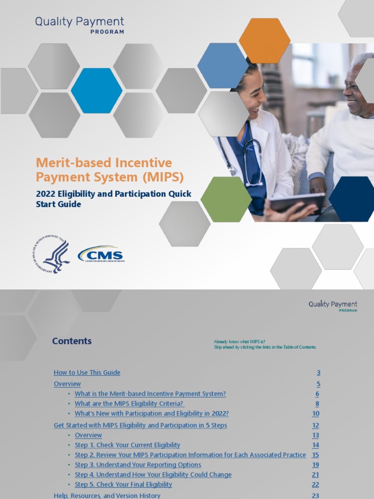 2022 MIPS Eligibility & Participation Guide | PDF | Medicare (United ...