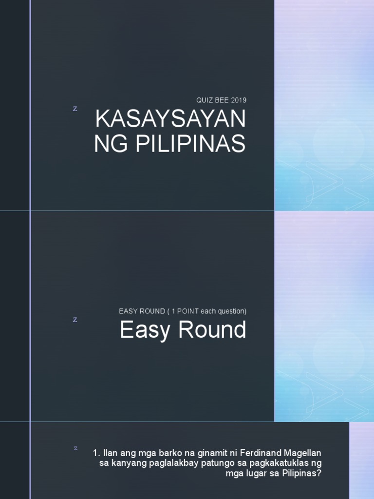 Philippine History Quiz Bee Presentation PDF