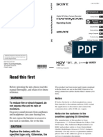 Hdr-Fx7E: Operating Guide