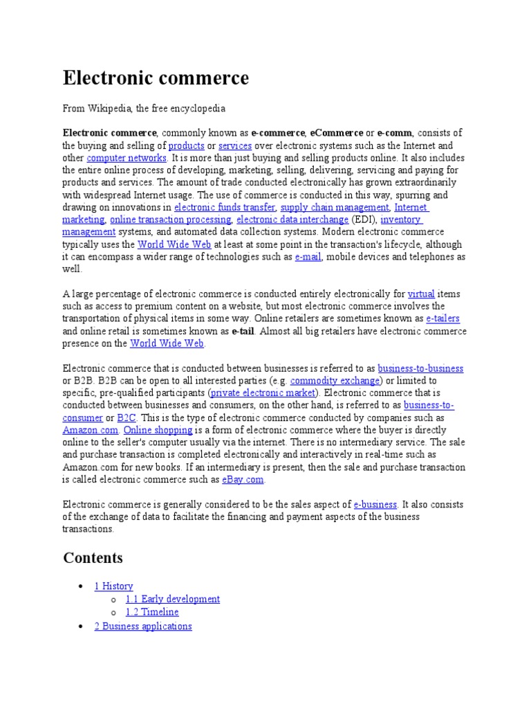 Understanding Electronic Commerce Basics | PDF | E Commerce | Online ...