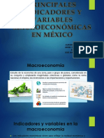 Principales Indicadores y Variables Macroeconómicas en México