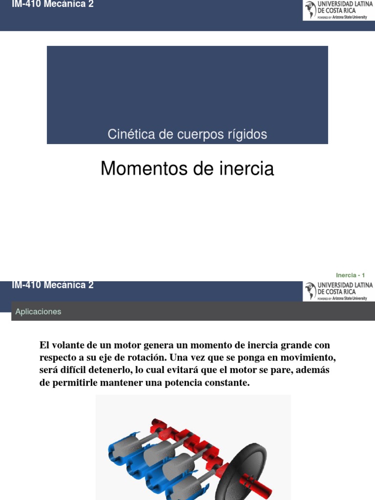 Momentos de Inercia en Cuerpos Rígidos | PDF | Rotación | Masa