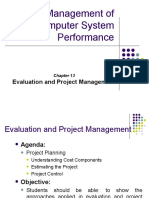 Management of Computer System Performance: Evaluation and Project Management