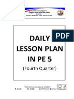 Daily Lesson Plan in PE 5 (Fourth Quarter