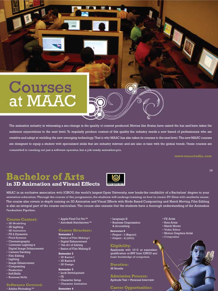 MAAC Animation Course Overview | PDF | Sports & Recreation