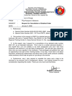 Request For Cancellation of Detailed Order: Philippine National Police Training Institute Regional Training Center 5