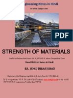 Strength of Materials: Civil Engineering Notes in Hindi