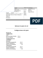 Informe de Ajuste de Red