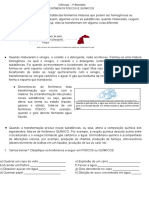 Transformações fisicas e quimicas