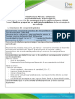 Guía para el desarrollo del componente práctico y rúbrica de evaluación - Unidad 3 - Tarea 5 - Realizar y reportar las actividades prácticas (Tutor de práctica)