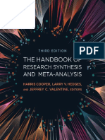 Harris Cooper, Larry v. Hedges, Jeffrey C. Valentine - The Handbook of Research Synthesis and Meta-Analysis-Russell Sage Foundation (2019)