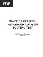 McKinsey ' Advanced Problem Solving Sample