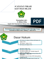 Pencatatan Nikah Dan Rujuk Bagi Umat Islam