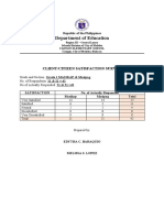 Client Citizen Satisfaction Survey Grade 1 2021 2022