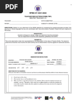 (Appendix 4B) Teacher Reflection Form For MT I-IV For RPMS SY 2021-2022