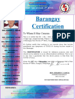 Barangay San Nicolas 2nd Betis certification