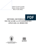 MÉTODO, METODOLOGÍA Y TÉCNICAS DE LA INVESTIGACIÓN APLICADA AL DERECHO - Clavijo Et Al