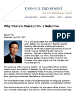 Why China's Crackdown is Selective - Carnegie Endowment for International Peace