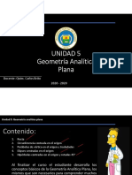 Unidad CUATRO - Geometría Analítica