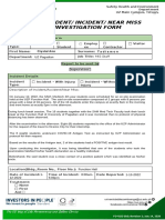 Accident/ Incident/ Near Miss Investigation Form