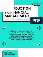 To Financial Management: Financial Environment ǀ Financial Instruments ǀ Types of Cash Flows Activities