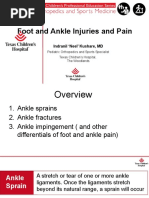 Foot and Ankle Injuries and Pain: Indranil Neel' Kushare, MD