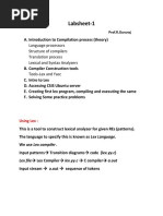 Compiler Construction CSF363 Labsheet-1 (CMS)