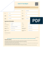 Covid-19 Test Report: Patient Information