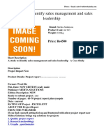A Study To Identify Sales Management and Sales Leadership: Price: Rs4500