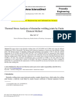 Thermal Stress Analysis of Dissimilar Welding Join