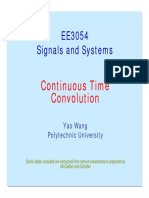 EE3054 Signals and Systems: Continuous Time Convolution