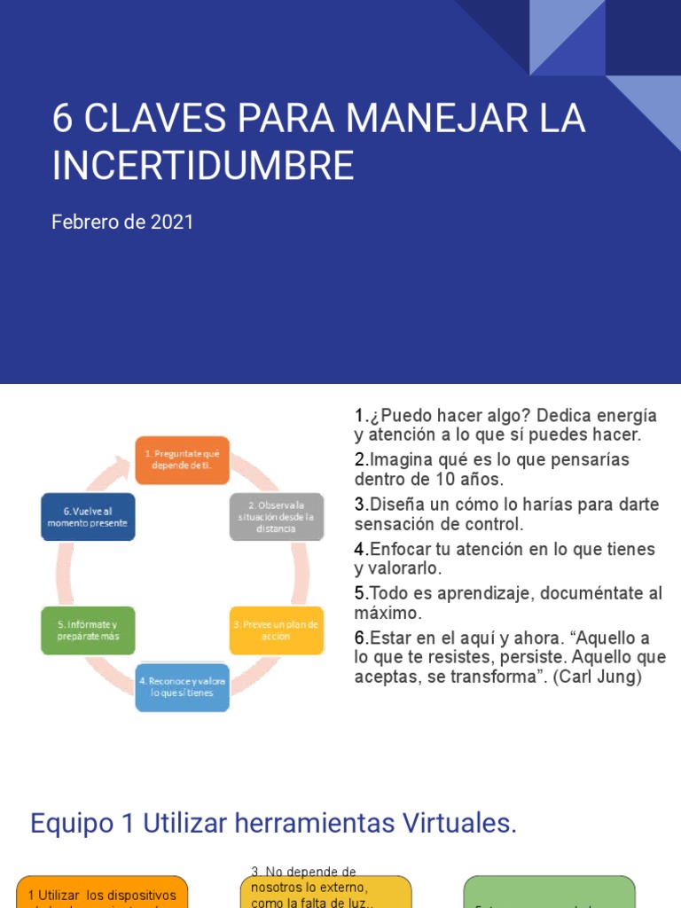 6 Claves para Manejar La Incertidumbre | PDF | Medición | Incertidumbre