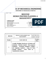 School of Mechanical Engineering MEE3502 Design Process Planning & Management