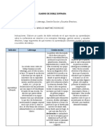 Cuadro de doble entrada sobre liderazgo, gestión escolar y escuelas efectivas