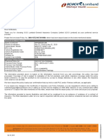Sub: Risk Assumption Letter: Insured & Vehicle Details