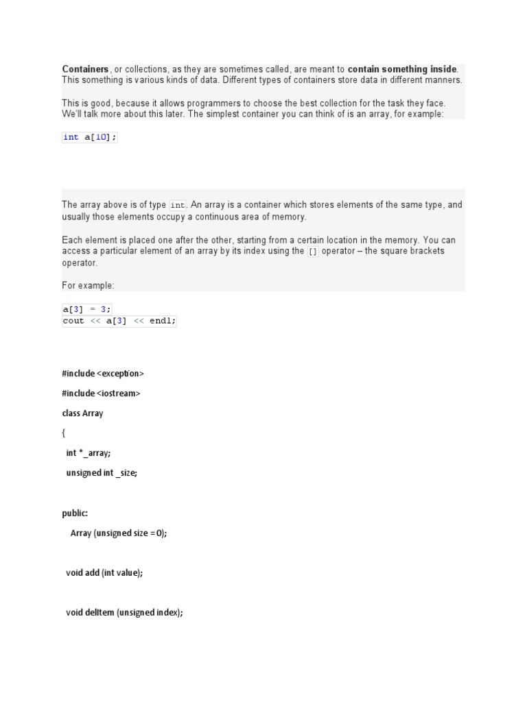 An Introduction to Different Data Container Types in C++ Including