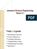 Business Process Engineering Week # 1