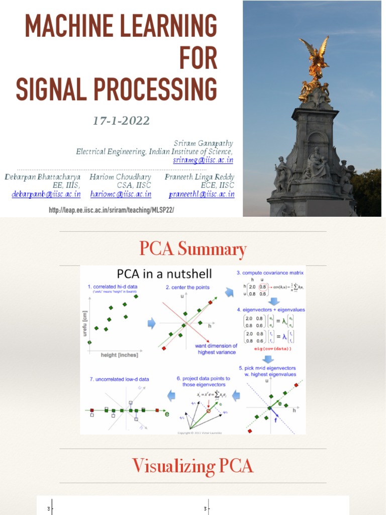 Machine Learning in Signal Processing | PDF | Principal Component ...