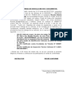 Acta de Entrega de Vehiculo Mayor y Documentos