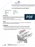 Front Axle Suspension Adjustment: Description