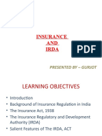 INSURANCE AND IRDA REGULATION IN INDIA