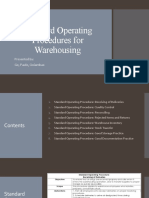 Standard Operating Procedures For Warehousing: Presented By: Go, Paulo, Quiambao