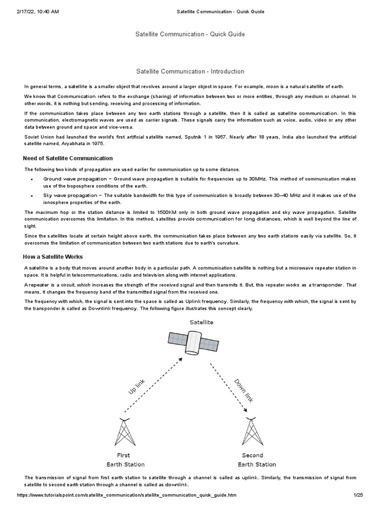 Satellite Communication Overview Guide | PDF | Communications Satellite ...