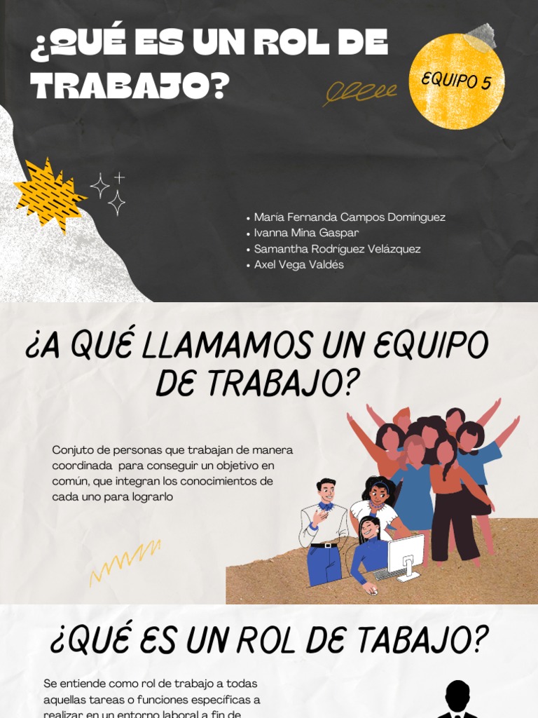 ¿Qué Es Un Rol de Trabajo | PDF | Grupo de trabajo | Ciencia cognitiva
