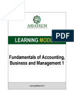 Learning: Fundamentals of Accounting, Business and Management 1