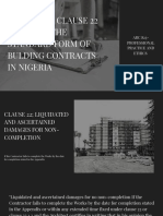 Report On Clause 22 and 24 of The Standard Form of Building Contracts in Nigeria