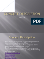 Unit - 4 (DM) - Concept Discription & Anaytical Characterization