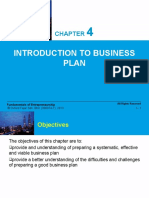 Introduction To Business Plan: Fundamentals of Entrepreneurship