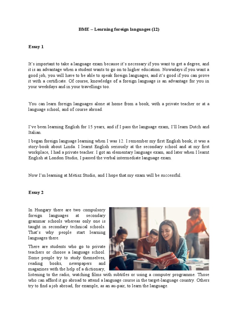 Importance of Learning Foreign Languages | PDF | Foreign Language | Schools